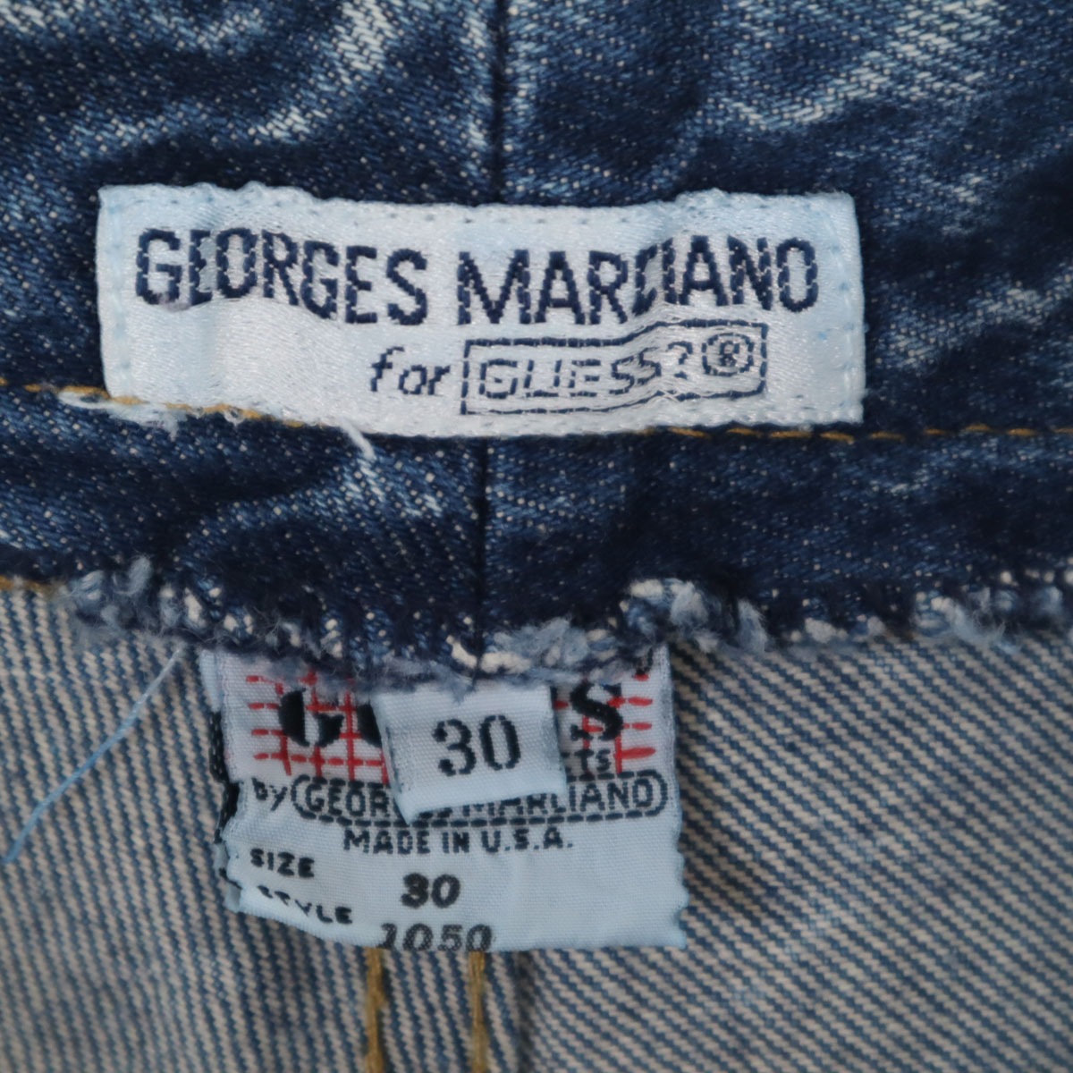90s georges marciano USA製 オールド ケミカルウォッシュ テーパードデニムパンツ w30 ジーンズ レディース 古着