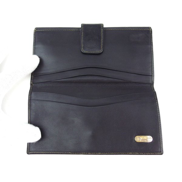 長財布 Wホック 財布 ペカン レディース メンズ ブラック ベージュ 中古