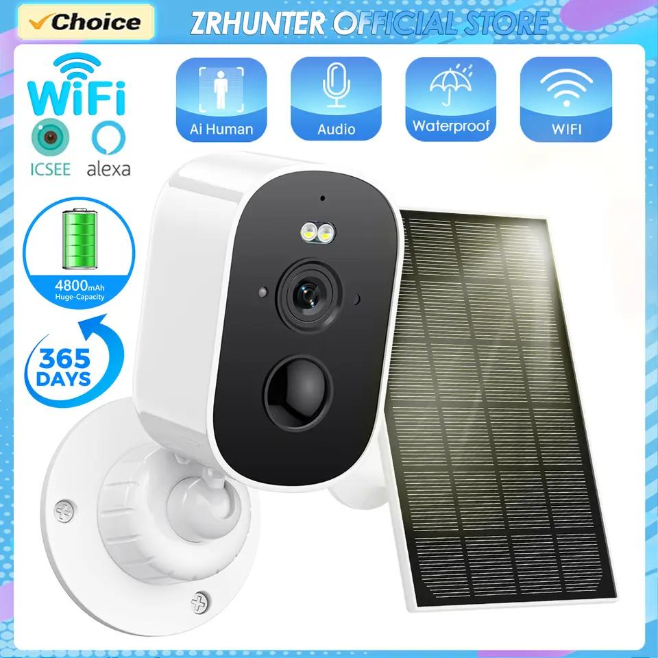 ソーラーパネル付きWifiセキュリティカメラ4MP 4800mAhバッテリーワイヤレス屋外人間検出長時間スタンバイIP監視 ソーラーパネル付きWifiセキュリティカメラ4MP 4800mAhバッテリーワイヤレス屋外人間検出長時間スタンバイIP監視