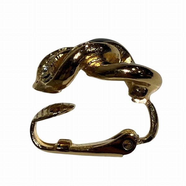 ディオール ゴールド×ブラック エナメル イヤリング レディース 【中古】