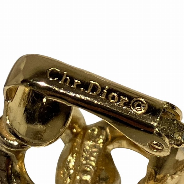 ディオール ゴールド×ブラック エナメル イヤリング レディース 【中古】