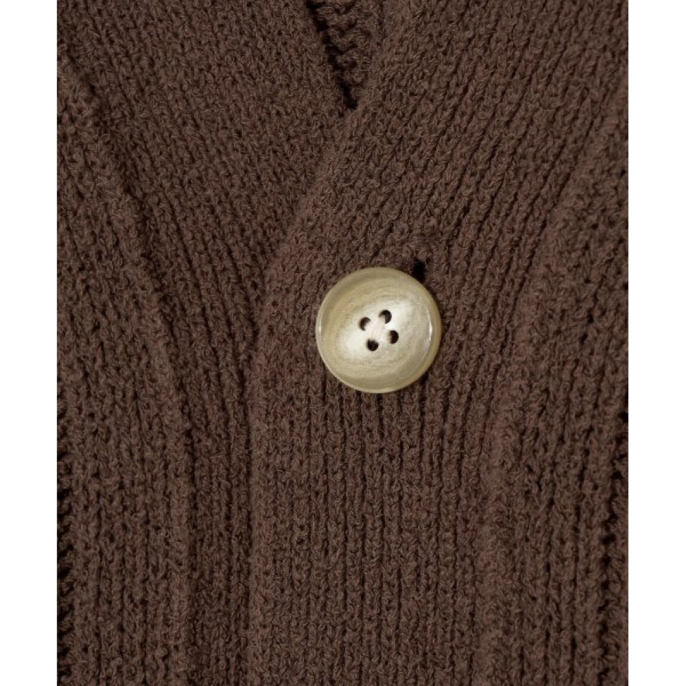 SATUR ファロオーバーサイズブークルカーディガンヘリテージブラウン