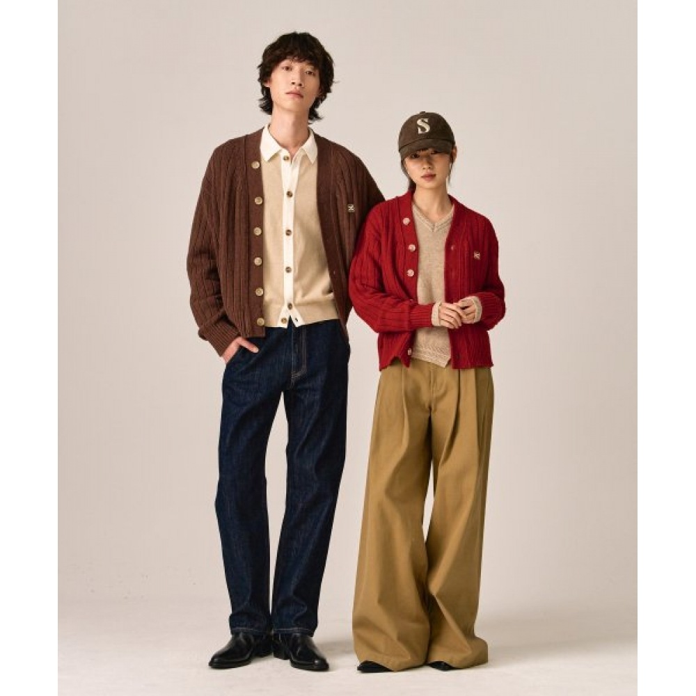 SATUR ファロオーバーサイズブークルカーディガンヘリテージブラウン