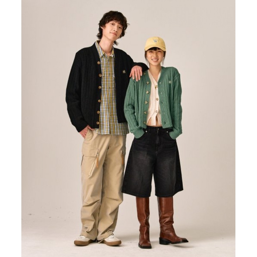 SATUR ファロオーバーサイズブークルカーディガンヘリテージブラウン