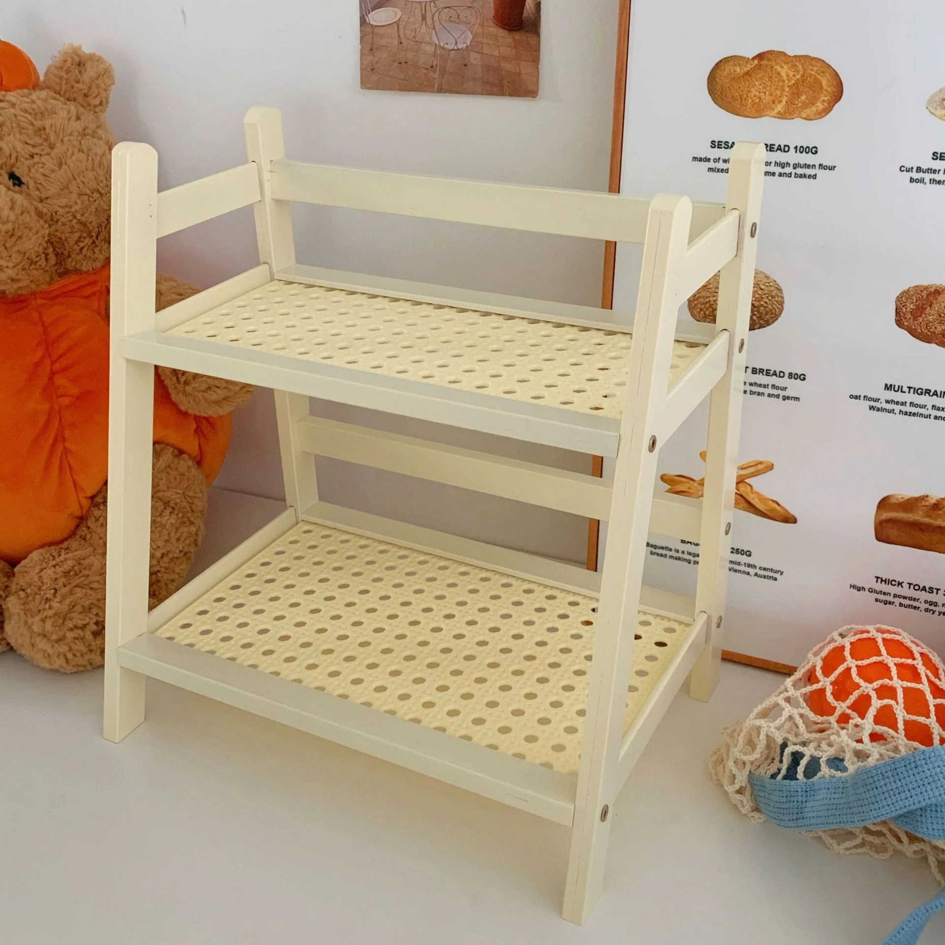 【20点セット】【送料無料】シンプル2段テーブルラック学生寮カップラック寝室オフィスキッチン収納ラック整理ラック