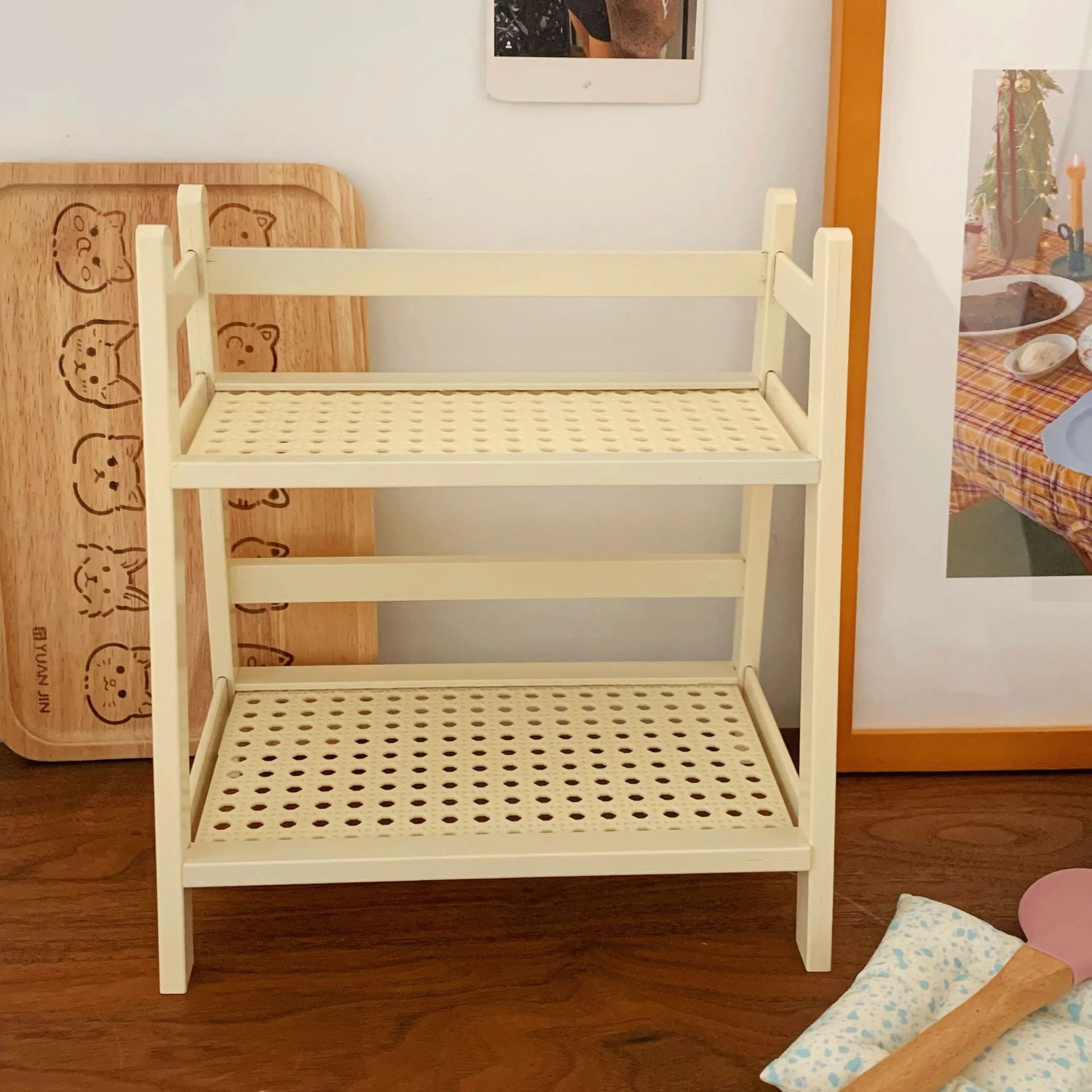 【20点セット】【送料無料】シンプル2段テーブルラック学生寮カップラック寝室オフィスキッチン収納ラック整理ラック