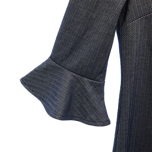 未使用 総柄 長袖 ワンピース グレー系 レディース 未使用 総柄 長袖 ワンピース グレー系 レディース