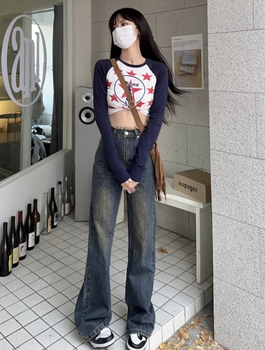 レディース パンツ ボトムス デニム Gパン ワイドパンツ デニムパンツ フルレングス ワイド ブーツカット ファスナー ポケット ハイウエスト ブルーデニム 大人可愛い シンプル カジュアル
