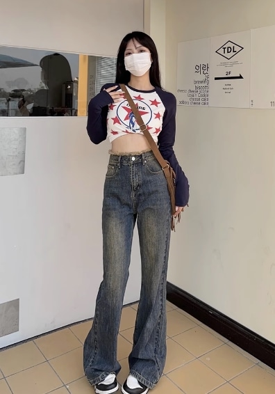 レディース パンツ ボトムス デニム Gパン ワイドパンツ デニムパンツ フルレングス ワイド ブーツカット ファスナー ポケット ハイウエスト ブルーデニム 大人可愛い シンプル カジュアル