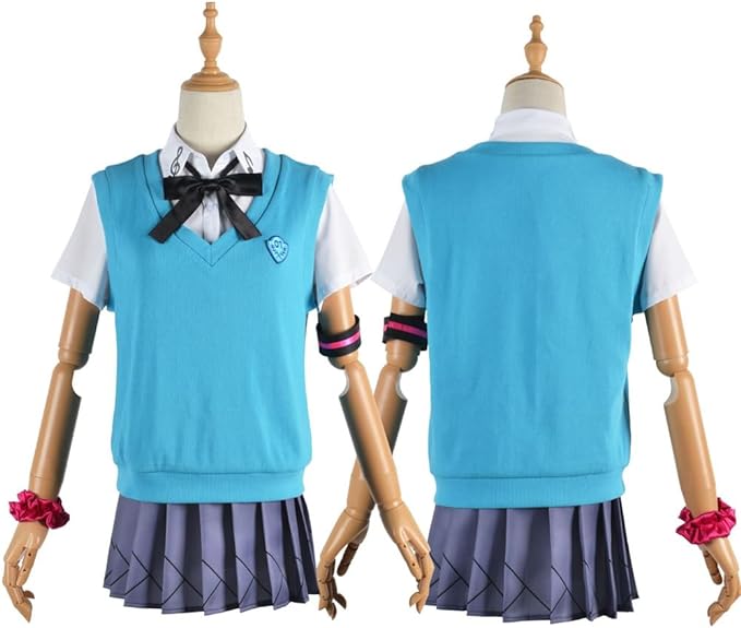 初音ミク コスプレ衣装 髪飾り付き 16th Anniversary MIKU はつね 制服 全セット コスチューム 可愛い 撮影 レディース クリスマス ハロウィン 学園祭