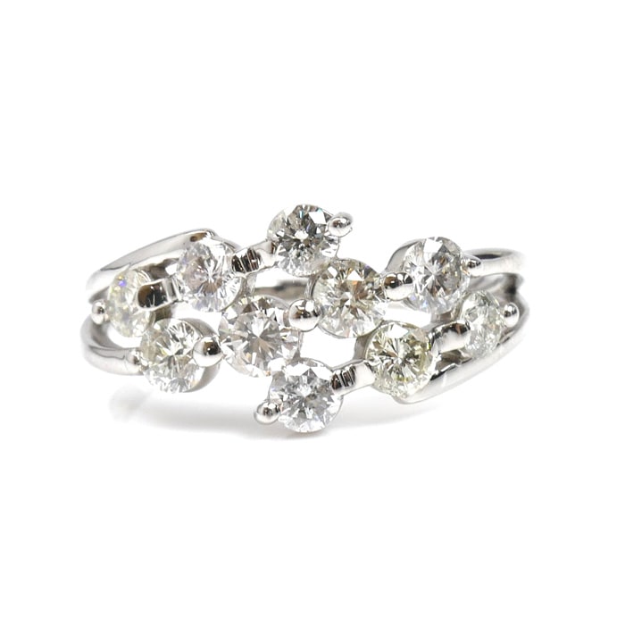 Pt900プラチナ ダイヤ リング・指輪 ダイヤモンド1.028ct 12号 3.6g レディース 中古 Pt900プラチナ ダイヤ リング・指輪 ダイヤモンド1.028ct 12号 3.6g レディース 中古