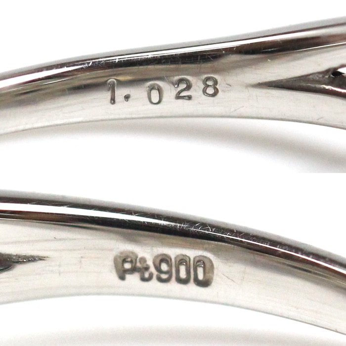 Pt900プラチナ ダイヤ リング・指輪 ダイヤモンド1.028ct 12号 3.6g レディース 中古 Pt900プラチナ ダイヤ リング・指輪 ダイヤモンド1.028ct 12号 3.6g レディース 中古