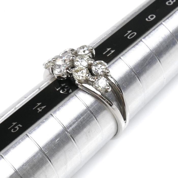 Pt900プラチナ ダイヤ リング・指輪 ダイヤモンド1.028ct 12号 3.6g レディース 中古 Pt900プラチナ ダイヤ リング・指輪 ダイヤモンド1.028ct 12号 3.6g レディース 中古