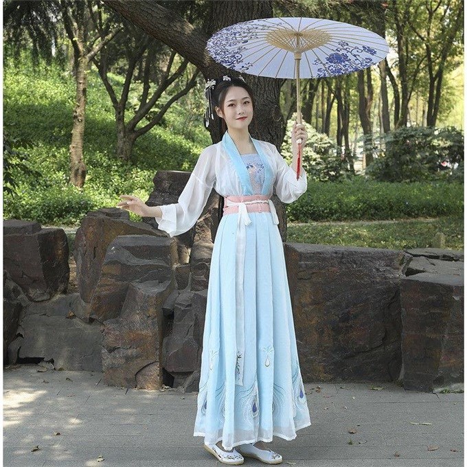 漢服妖精風中国長い古代衣装改良ルスカート