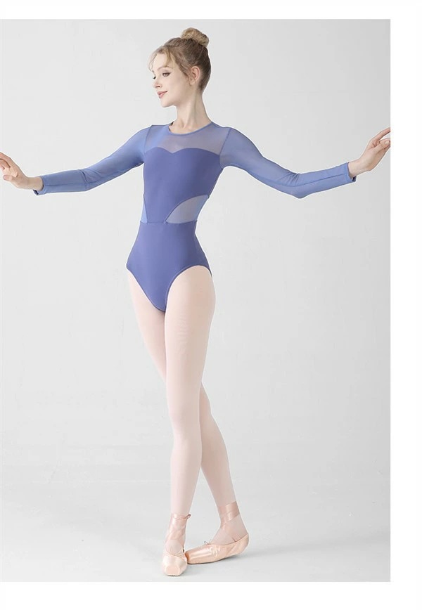 バレエ レオタード 長袖 大人 バレエ用品 コスチューム ユニフォーム バレリーナ 衣装 ダンス ballet用品 レッスン着 練習衣装 可愛い かわいい 韓国 大人用 ブラック パープル