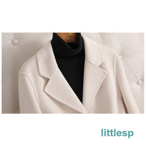 リバーコート ハーフコート ウール100% 通勤 ホワイト お出かけ 長袖 ほっそり効果大 20代30代40代50代60代 ミセス リバーコート ハーフコート ウール100% 通勤 ホワイト お出かけ 長袖 ほっそり効果大 20代30代40代50代60代 ミセス