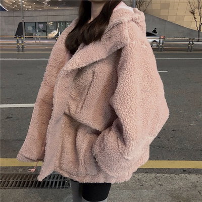 ボアコート フード モコモコ ピンク 可愛い アウター 冬 防寒 女子力UP あったか ジャケット A00349 ボアコート フード モコモコ ピンク 可愛い アウター 冬 防寒 女子力UP あったか ジャケット A00349