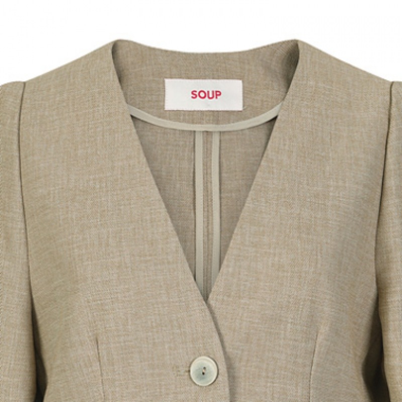 (フォレスト)ボリュームスリーブノーカラージャケット(SY5JK84) (フォレスト)ボリュームスリーブノーカラージャケット(SY5JK84)