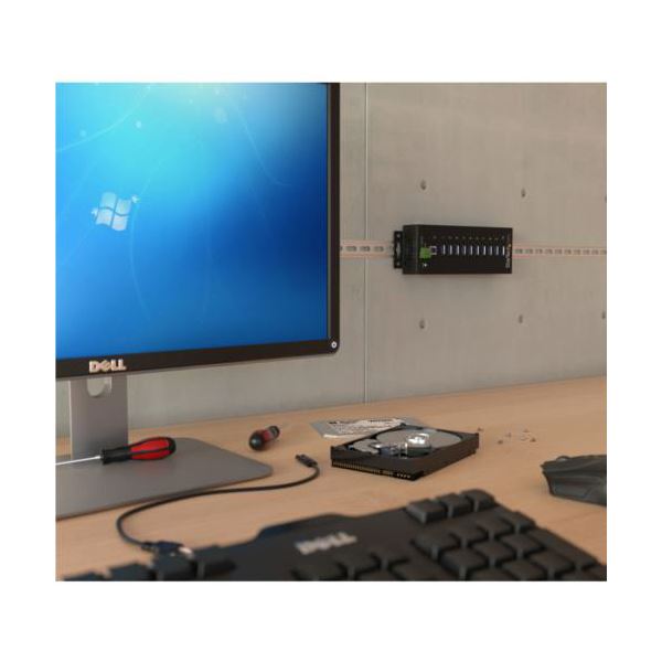 StarTech.com 10ポート 産業用USB3.0ハブ ESD/350Wサージ保護 ウォールマウント対応 ブラックST1030USBM 1個 StarTech.com 10ポート 産業用USB3.0ハブ ESD/350Wサージ保護 ウォールマウント対応 ブラックST1030USBM 1個