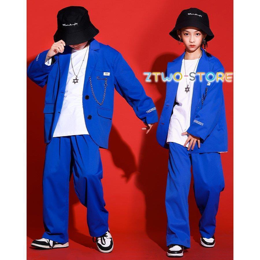 新しい子供用ダンスウェア キッズダンス衣装 セットアップ スーツ ヒップホップ スーツ 黒 ブルー コート パンツ 女の子 男の子 HIPPOP 上下セット 韓国 かっこいい 発表会 110 180 新しい子供用ダンスウェア キッズダンス衣装 セットアップ スーツ ヒップホップ スーツ 黒 ブルー コート パンツ 女の子 男の子 HIPPOP 上下セット 韓国 かっこいい 発表会 110 180