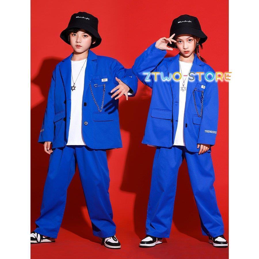 新しい子供用ダンスウェア キッズダンス衣装 セットアップ スーツ ヒップホップ スーツ 黒 ブルー コート パンツ 女の子 男の子 HIPPOP 上下セット 韓国 かっこいい 発表会 110 180 新しい子供用ダンスウェア キッズダンス衣装 セットアップ スーツ ヒップホップ スーツ 黒 ブルー コート パンツ 女の子 男の子 HIPPOP 上下セット 韓国 かっこいい 発表会 110 180
