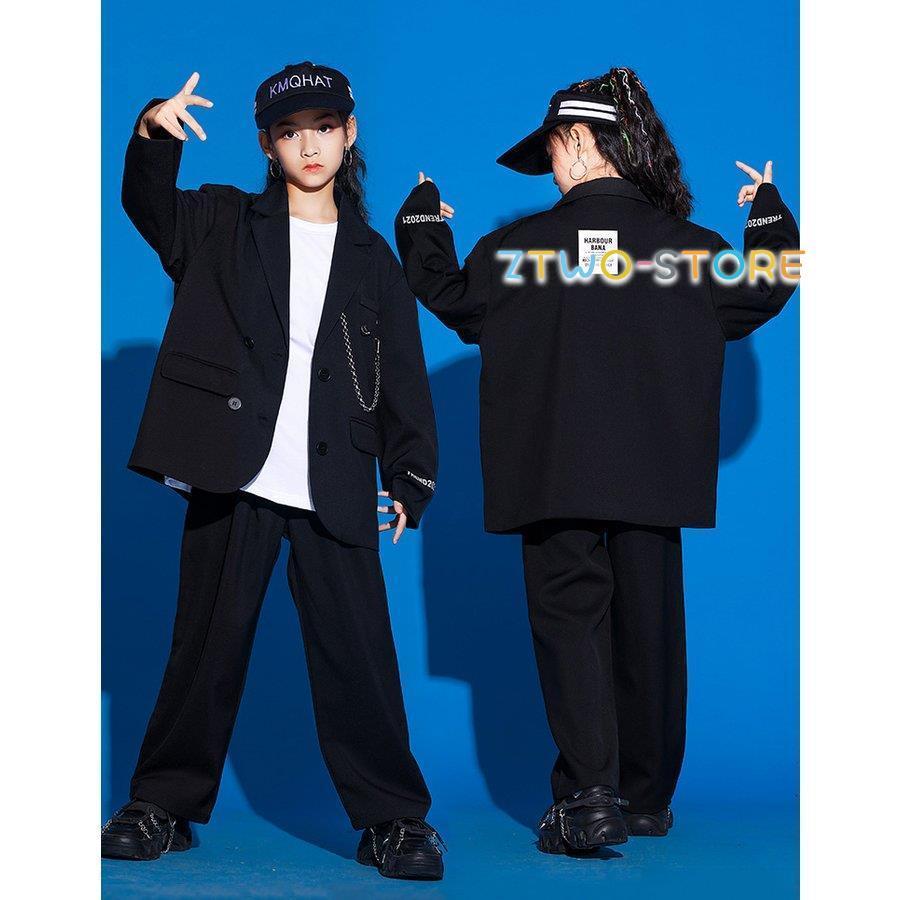 新しい子供用ダンスウェア キッズダンス衣装 セットアップ スーツ ヒップホップ スーツ 黒 ブルー コート パンツ 女の子 男の子 HIPPOP 上下セット 韓国 かっこいい 発表会 110 180 新しい子供用ダンスウェア キッズダンス衣装 セットアップ スーツ ヒップホップ スーツ 黒 ブルー コート パンツ 女の子 男の子 HIPPOP 上下セット 韓国 かっこいい 発表会 110 180