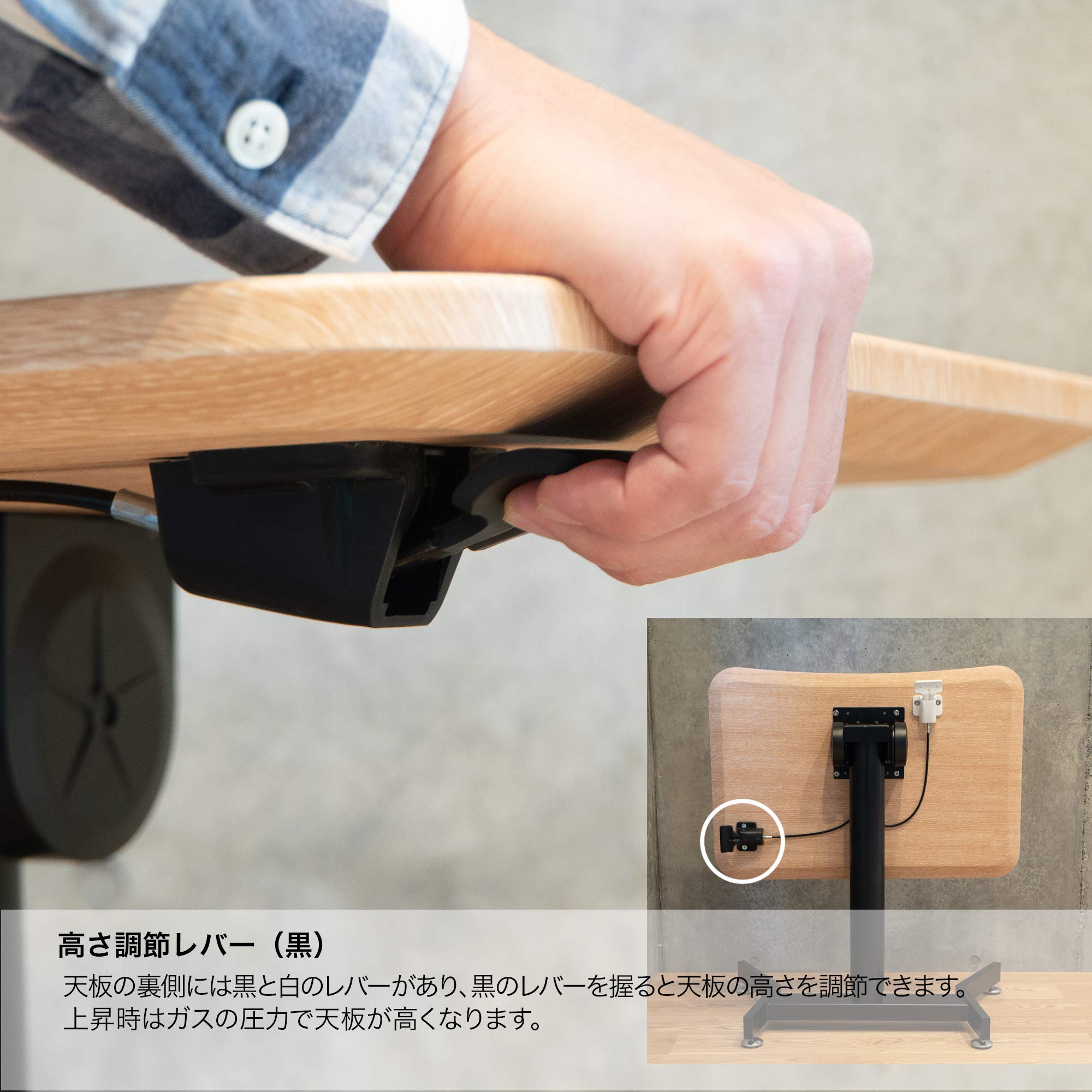 イトーキ スタンディングデスク 昇降式 ガス圧式 在宅ワーク パソコンデスク 高さ調節無段階 角度調節無段階 サリダリフティングデスク 幅69cm×奥行47cm×高さ72~111c 12453