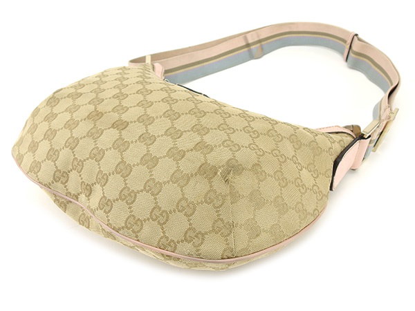 グッチ GUCCI ショルダーバッグ 斜めがけショルダー レディース GGキャンバス ベージュ×ピンク×ブルー系 キャンバス×レザー 人気 セール 【中古】 T839 . グッチ GUCCI ショルダーバッグ 斜めがけショルダー レディース GGキャンバス ベージュ×ピンク×ブルー系 キャンバス×レザー 人気 セール 【中古】 T839 .