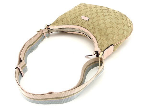 グッチ GUCCI ショルダーバッグ 斜めがけショルダー レディース GGキャンバス ベージュ×ピンク×ブルー系 キャンバス×レザー 人気 セール 【中古】 T839 . グッチ GUCCI ショルダーバッグ 斜めがけショルダー レディース GGキャンバス ベージュ×ピンク×ブルー系 キャンバス×レザー 人気 セール 【中古】 T839 .