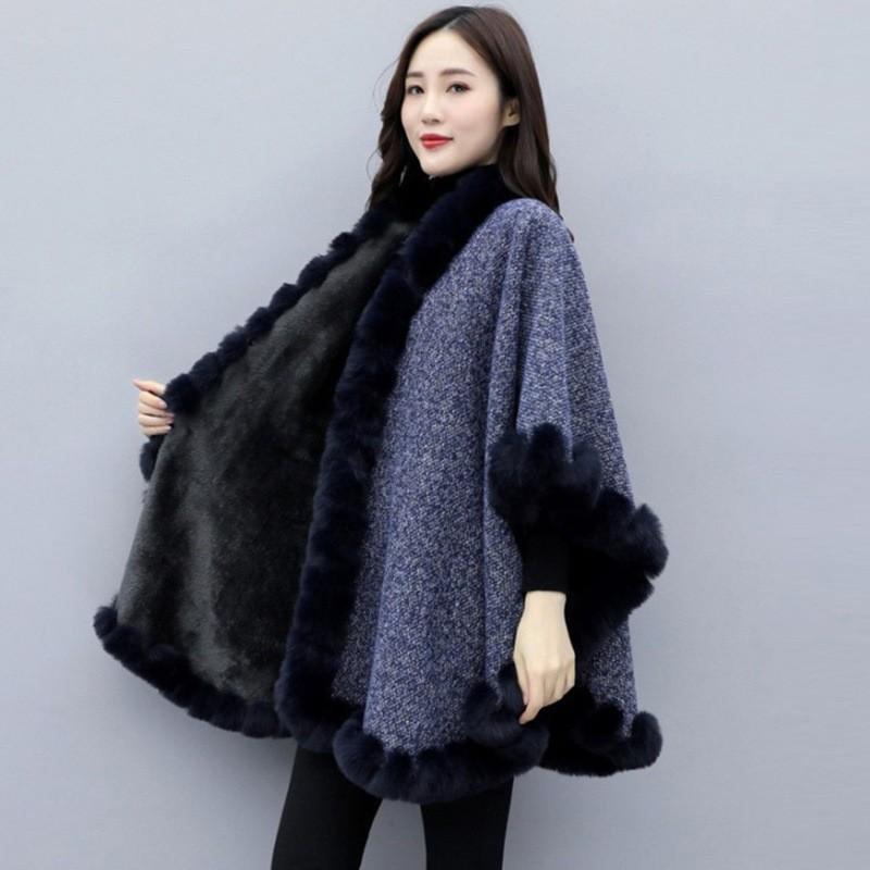 新品 大人気 ケープコート チュニック丈 冬 レディース ファー トップス 膝上 裏起毛 ビッグシルエット ゆったり 体型カバー 防寒 秋 新品 大人気 ケープコート チュニック丈 冬 レディース ファー トップス 膝上 裏起毛 ビッグシルエット ゆったり 体型カバー 防寒 秋