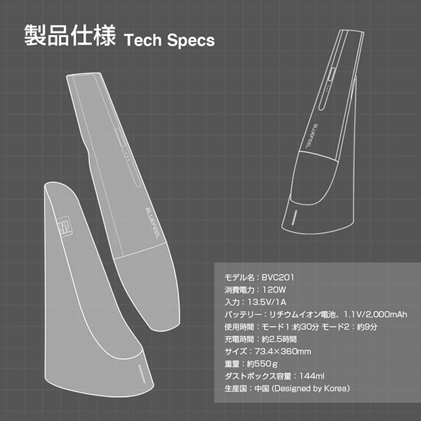 コードレスハンディクリーナー モンタン プロ BLUEFEEL MONTANC PRO (送料無料) 掃除機 コードレスクリーナー 軽量 強力 クリーナー コンパクト 大掃除 引っ越し 車用 ペット用