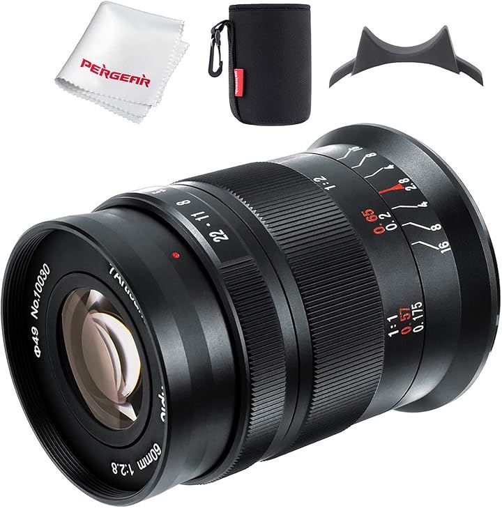 60mm F2.8 II マクロレンズ APS-Cサイズ カメラ交換レンズ 手動式 フォーカスレンチとレンズ収納バッグ同梱 ブラック Fuji Xマウント(Fuji Xマウント)