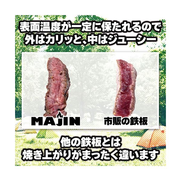 石道鋼板 肉専用の超極厚/鉄板 MAJIN 曲げ取手穴 23人用 MJN38465 石道鋼板 肉専用の超極厚/鉄板 MAJIN 曲げ取手穴 23人用 MJN38465