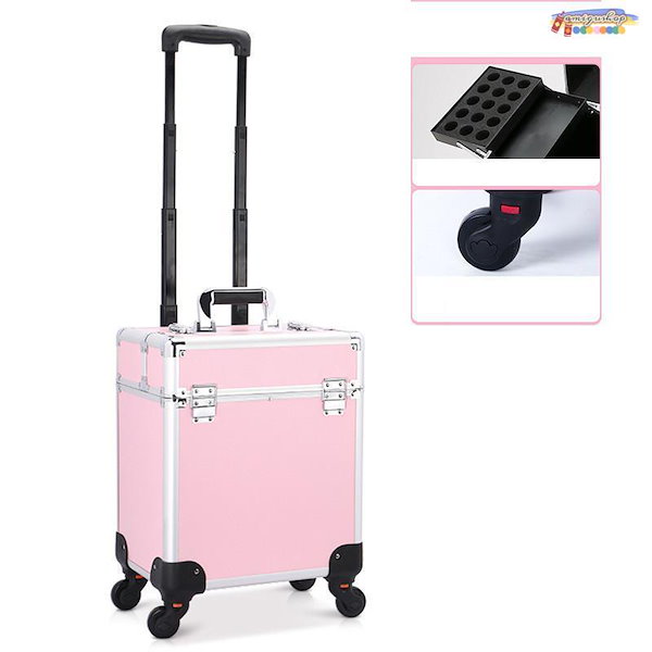 Qoo10] プロ用 メイクボックス キャスター付き