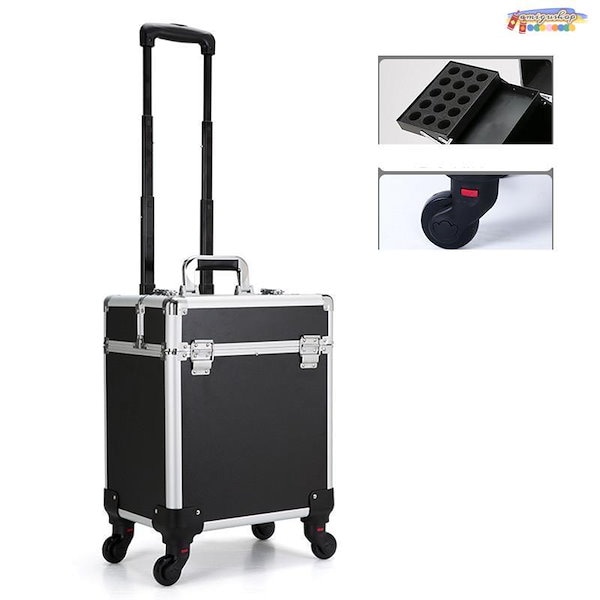 Qoo10] プロ用 メイクボックス キャスター付き