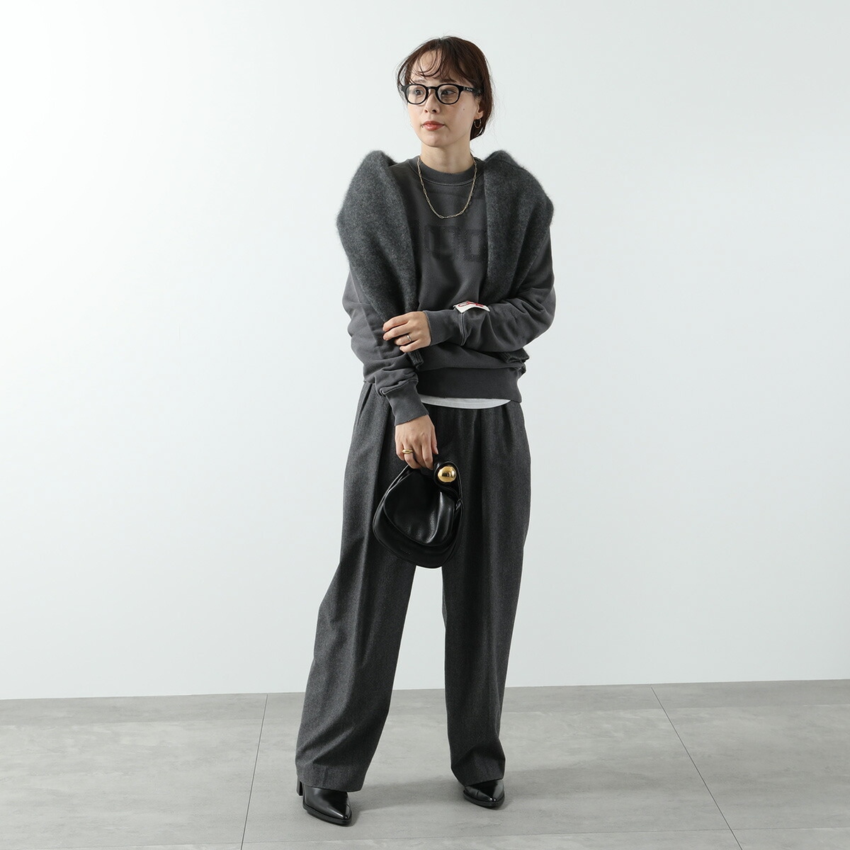 SAINT LAURENT サンローラン メガネ SL 630/J レディース ウェリントン型 めがね 眼鏡 伊達メガネ 黒縁 アイウェア 001/BLACK-BLACK-TRANSPARENT