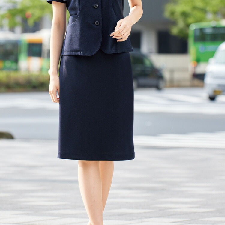 レディース 春夏 Aラインスカート 58センチ オフィス ストレッチ