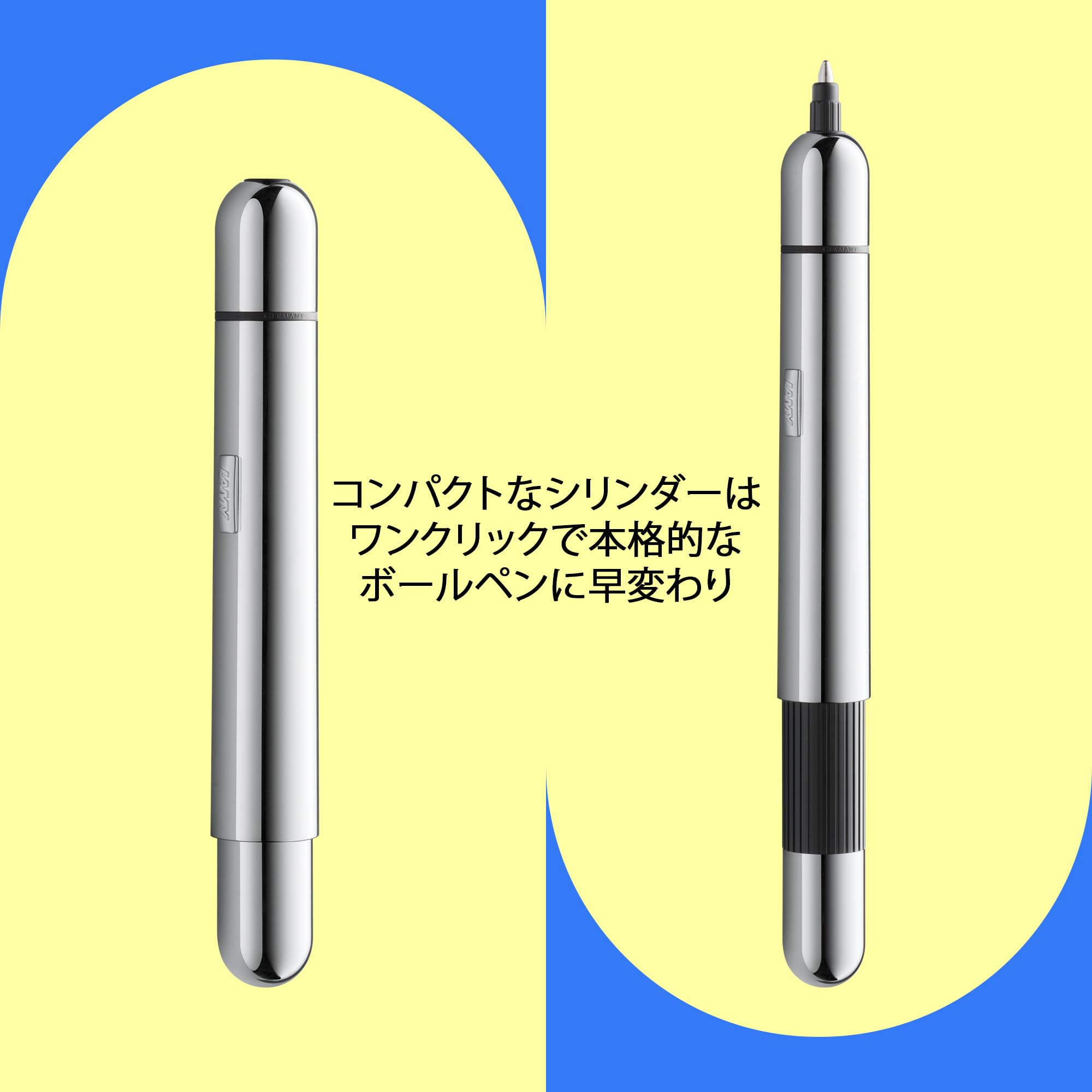 LAMY(ラミー)pico chrome クローム ボールペン - 革新的なポケット ボールペン - ワンクリックでフルサイズのペンに - メタル製ボディ 線幅 M - コンパクトリフィル 黒 LAM LAMY(ラミー)pico chrome クローム ボールペン - 革新的なポケット ボールペン - ワンクリックでフルサイズのペンに - メタル製ボディ 線幅 M - コンパクトリフィル 黒 LAM