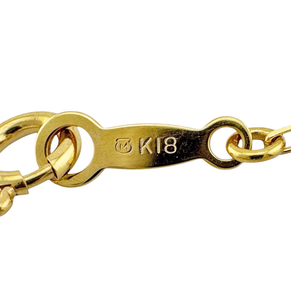 ミキモト ネックレス 18金 K18イエローゴールド パール MIKIMOTO 中古 美品