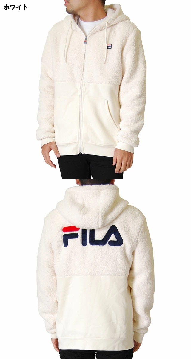 FILA フィラ ボアジャケット パーカー メンズ S M L XL サイズ ブラウン フリースジャ