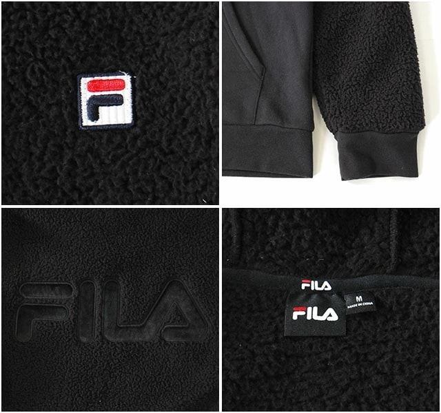 FILA フィラ ボアジャケット パーカー メンズ S M L XL サイズ ブラウン フリースジャ