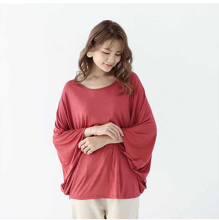 ｔシャツ レディース カットソー 春 秋 夏 トップス Tシャツ モデール 半袖 チュニック チュニック 体型カバー シンプル 長袖 大きいサイズ 着痩せ ルームウェア 13色 無地 肌着 夏用 春夏