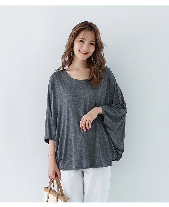 ｔシャツ レディース カットソー 春 秋 夏 トップス Tシャツ モデール 半袖 チュニック チュニック 体型カバー シンプル 長袖 大きいサイズ 着痩せ ルームウェア 13色 無地 肌着 夏用 春夏