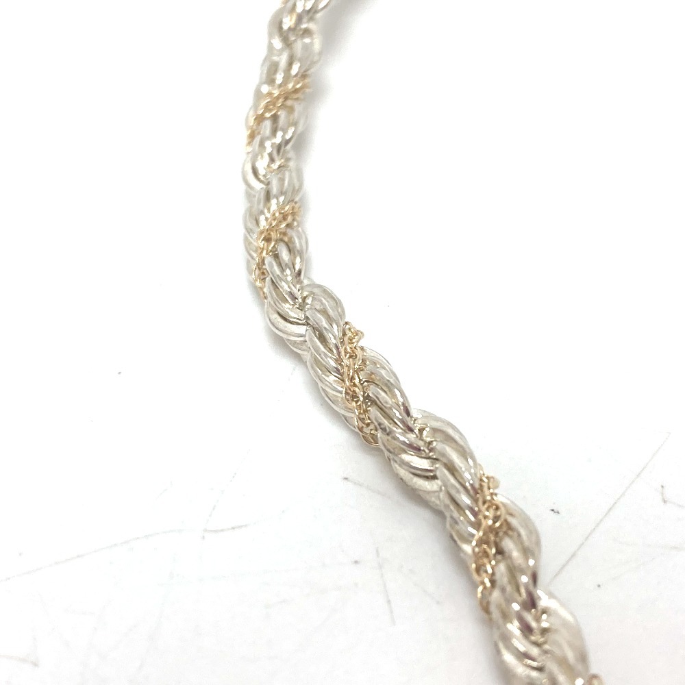 ネックレス コンビ ツイスト チェーン ネックレス 小物 アクセサリー K18YG/SV925 シルバー×ゴールド ネックレス コンビ ツイスト チェーン ネックレス 小物 アクセサリー K18YG/SV925 シルバー×ゴールド