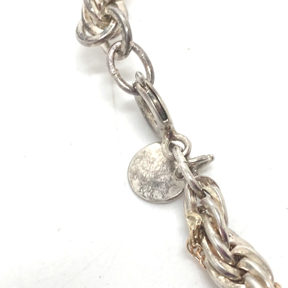 ネックレス コンビ ツイスト チェーン ネックレス 小物 アクセサリー K18YG/SV925 シルバー×ゴールド ネックレス コンビ ツイスト チェーン ネックレス 小物 アクセサリー K18YG/SV925 シルバー×ゴールド