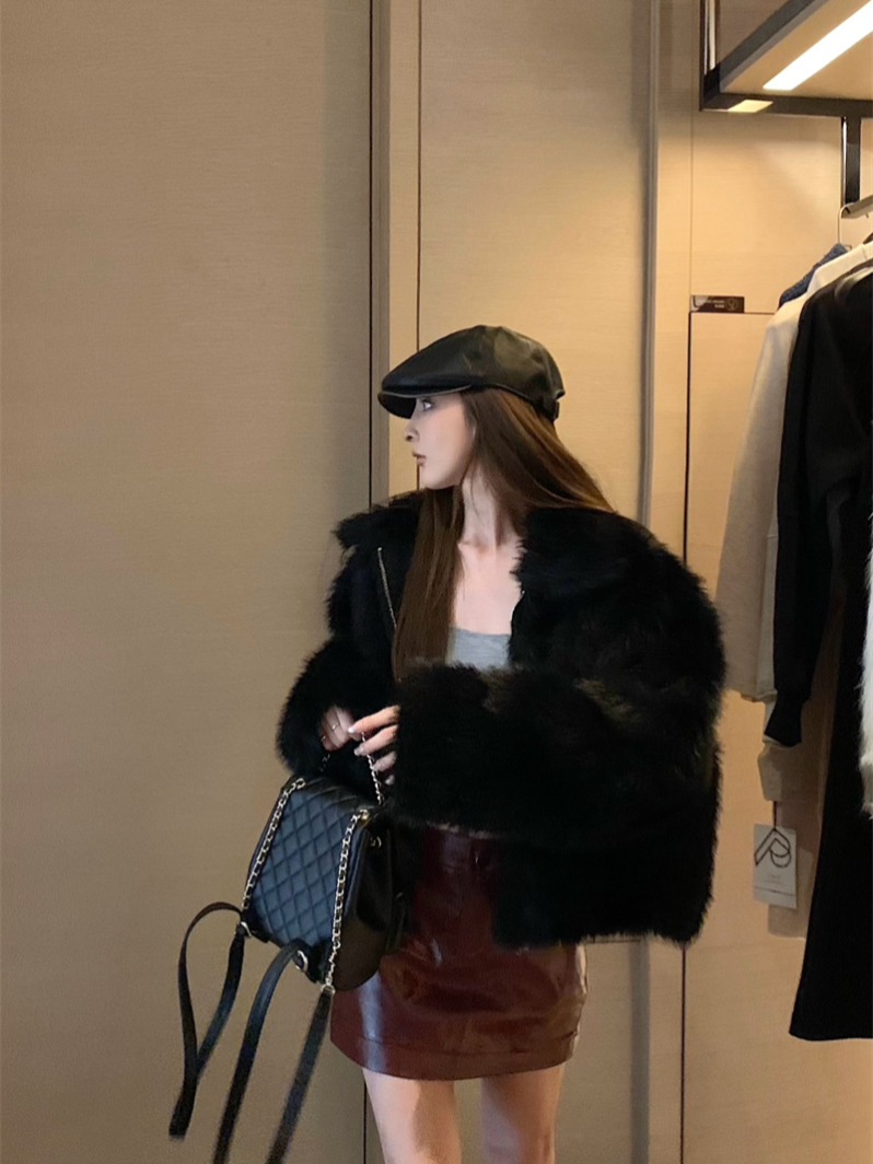 秋冬防寒 あったかアウター 韓国風コートスタイルアップ かわいい ブルゾンファー付きファッション系裹起毛大人ゆったりカジュアルストリートサイズレディースムートン襟エコフレンチシルエット学生通学丈