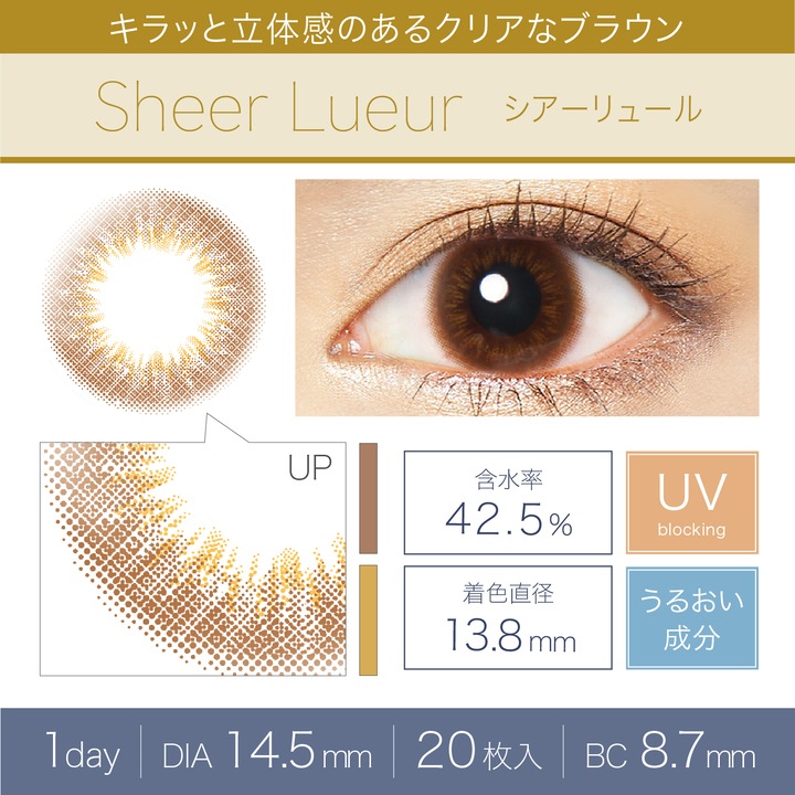 エバーカラー ワンデー ナチュラル モイストレーベル UV シアーリュール 20枚入り 2箱