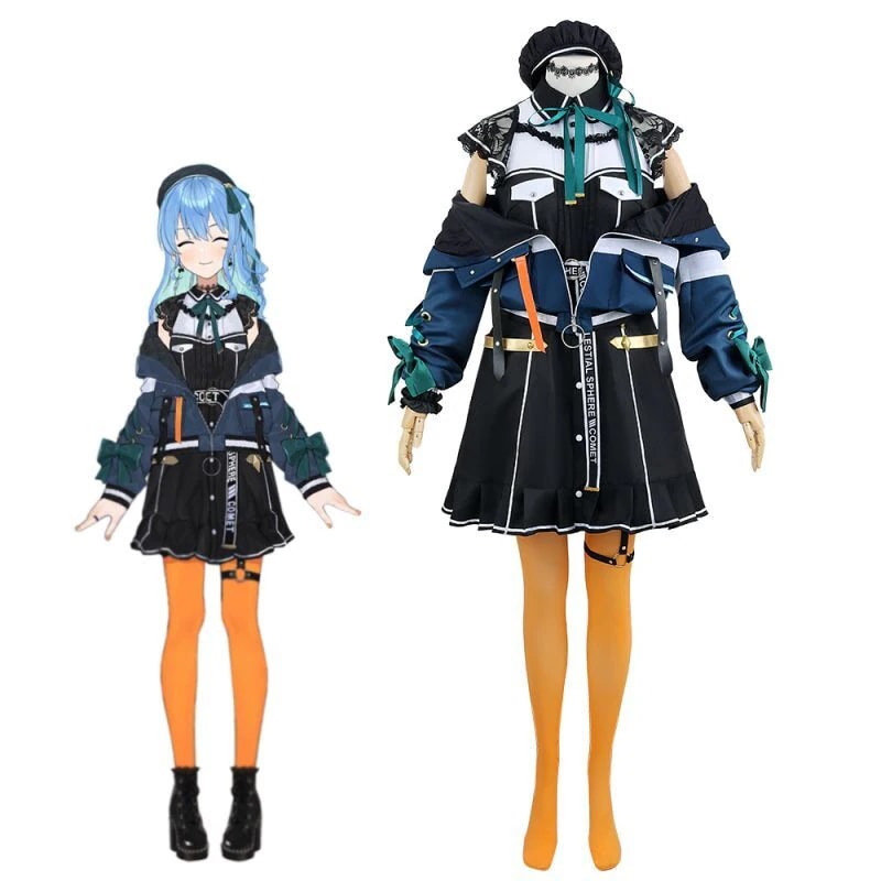 hololive 星街すいせい 普段着風 アイドル衣装 帽子付き 衣装 ウィッグ 靴 追加可 VTuber コスプレ ホロライブ バーチャルYouTuber すいちゃん 衣装 コスプレ