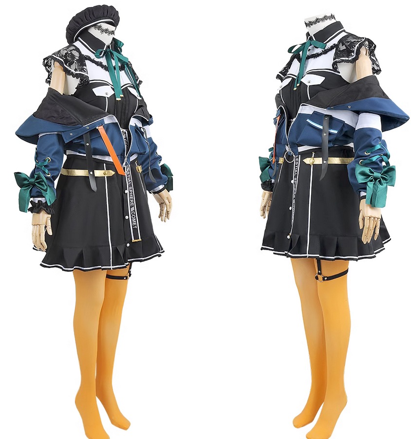 hololive 星街すいせい 普段着風 アイドル衣装 帽子付き 衣装 ウィッグ 靴 追加可 VTuber コスプレ ホロライブ バーチャルYouTuber すいちゃん 衣装 コスプレ