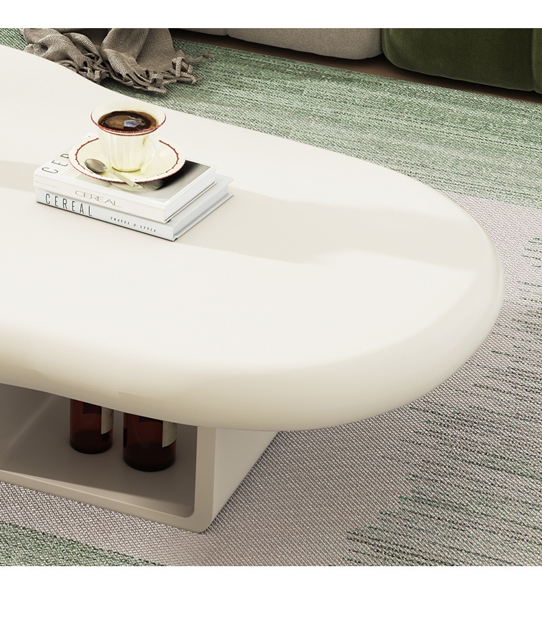 北欧 ローテーブル リビングテーブル センターテーブル シンプル モダン カフェ風 ホワイト 歪 雲型